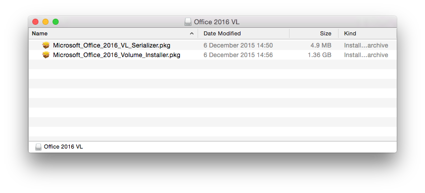 office for mac 2016 serializer